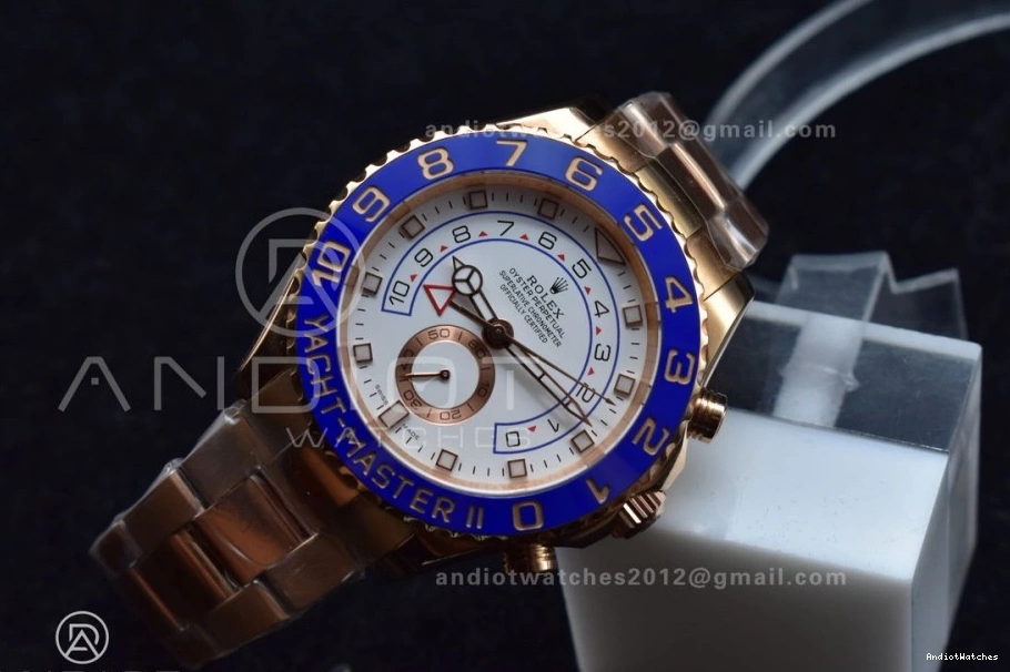 Best YachtMaster Blue A on TopPick Bracelet Ceramic II RG 1:1 RG 116685 Edition GMF 1223 0110